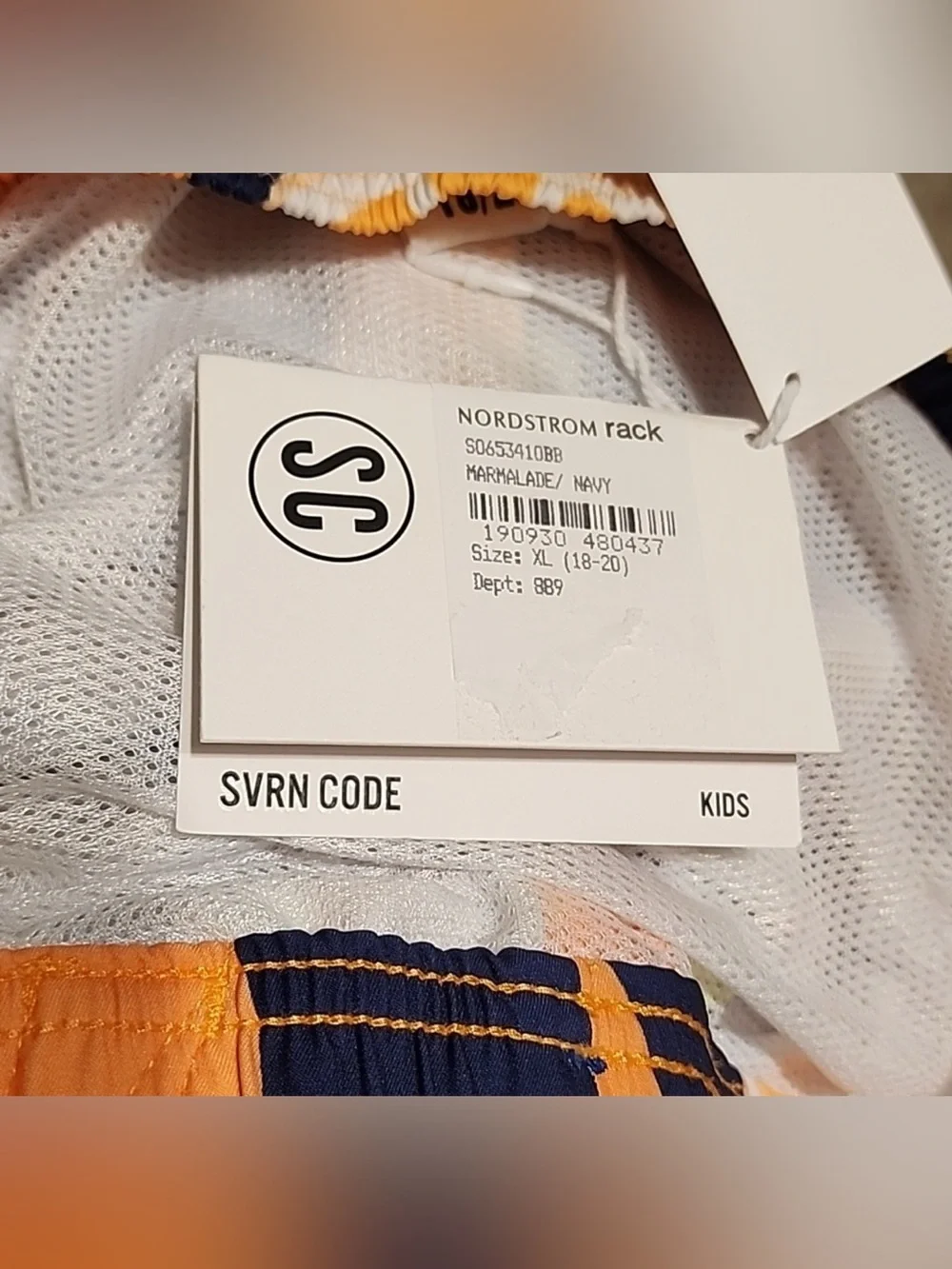Sovereign Code Kids Swim Trunks - Orange and Yellow